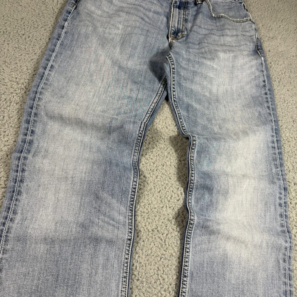 Banana Republic Indigo Straight‎ Jeans Mens 33x34 Light Wash Blue Cotton